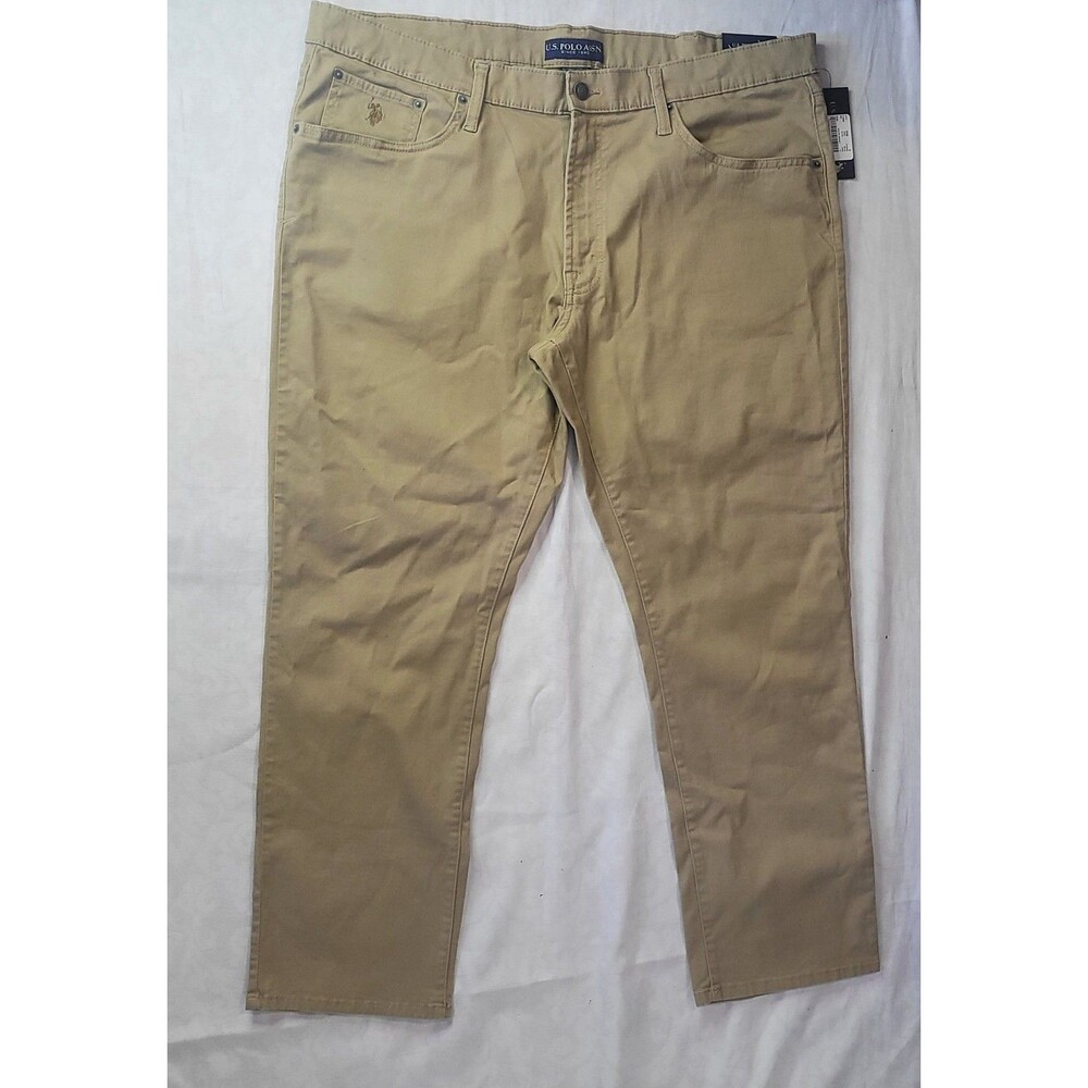 U.S. POLO ASSN. SLIM STRAIGHT KHAKI PANTS W42/L29 – ACTIVATE/STRETCH.. P-1